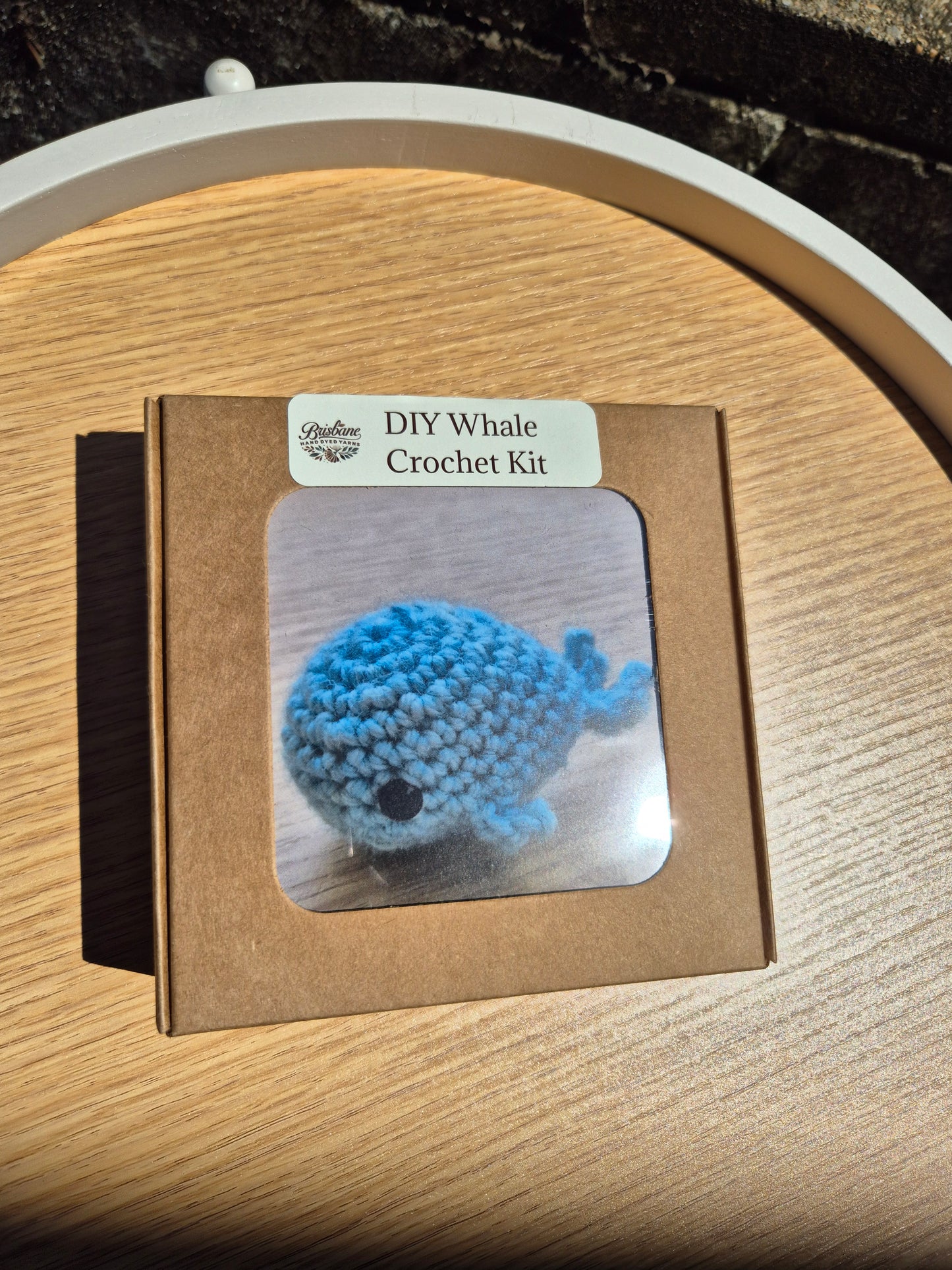 DIY Whale Crochet Kit – Beginner-Friendly Amigurumi (Blue Hand Dyed Merino Wool)