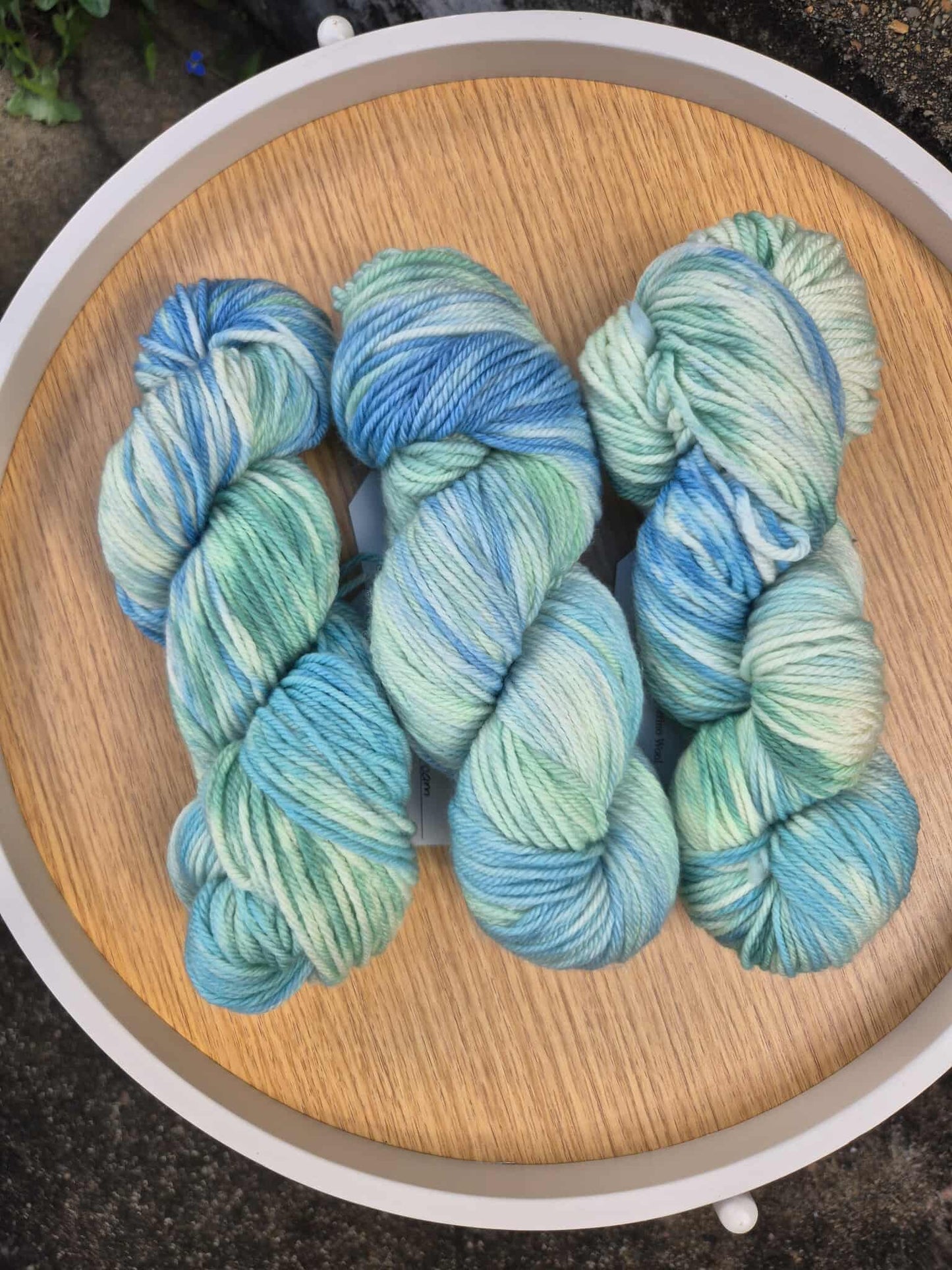 Sea Foam – Hand Dyed 100% Merino Yarn (8ply DK, 100g Skein)