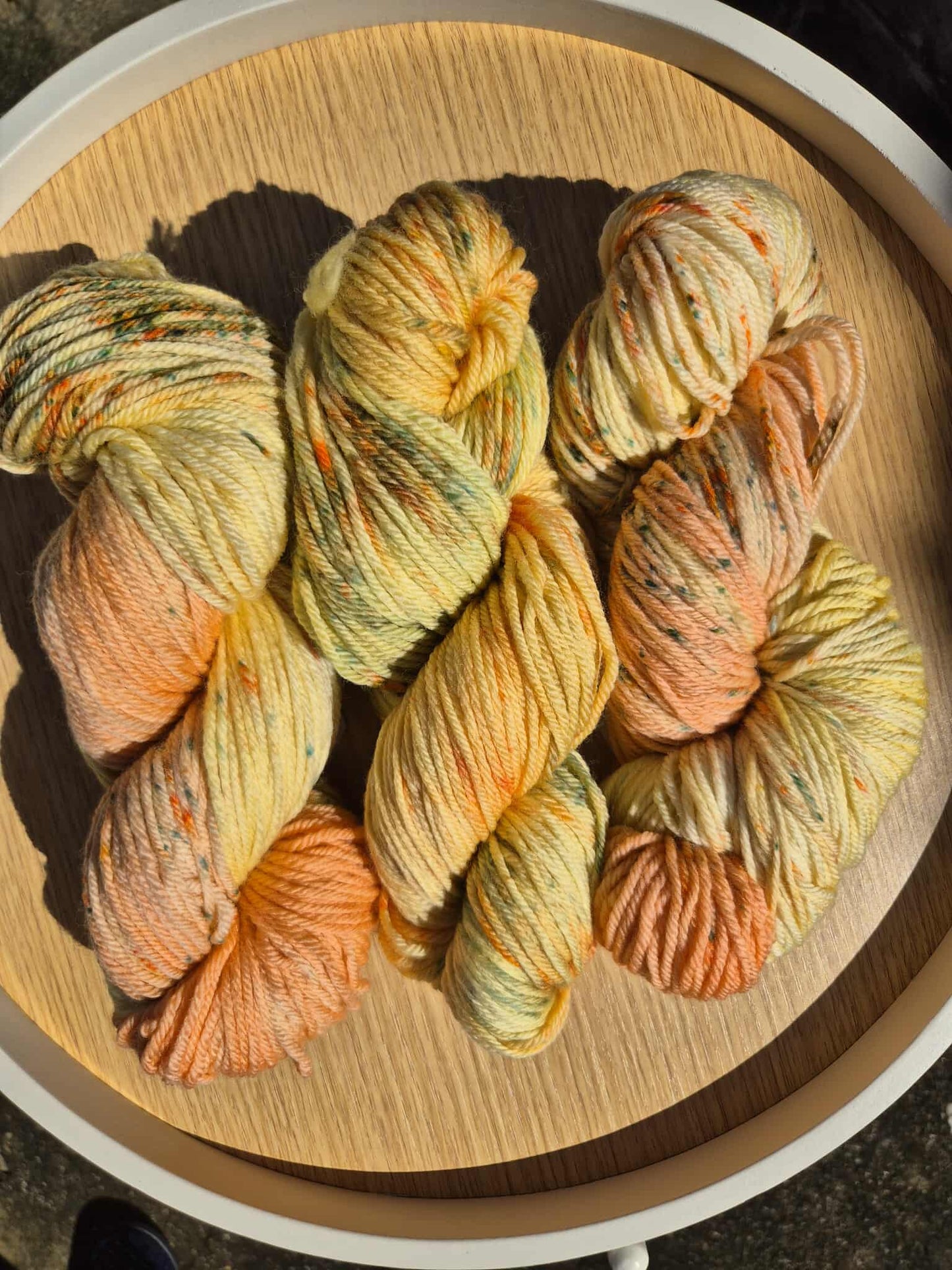Sun Conure – Hand Dyed 100% Merino Yarn (8ply DK, 100g Skein)