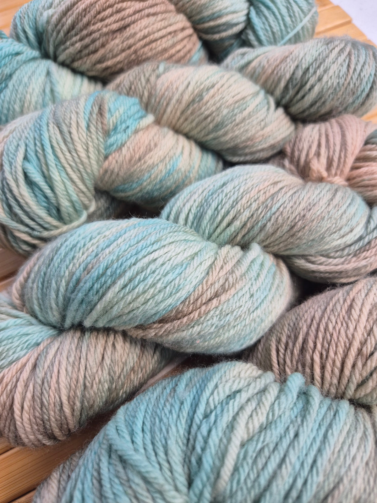 SALE - Turquoise Latte - 100% Superwash Merino 8ply