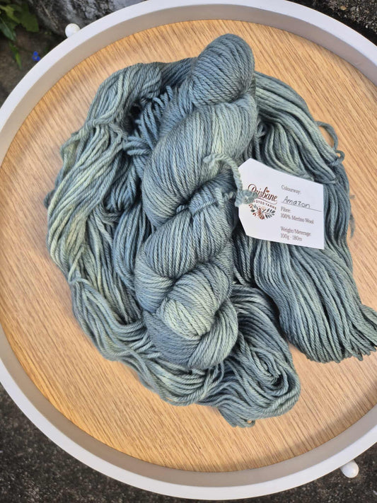 Amazon – Hand Dyed 100% Merino Yarn (8ply DK, 100g Skein)