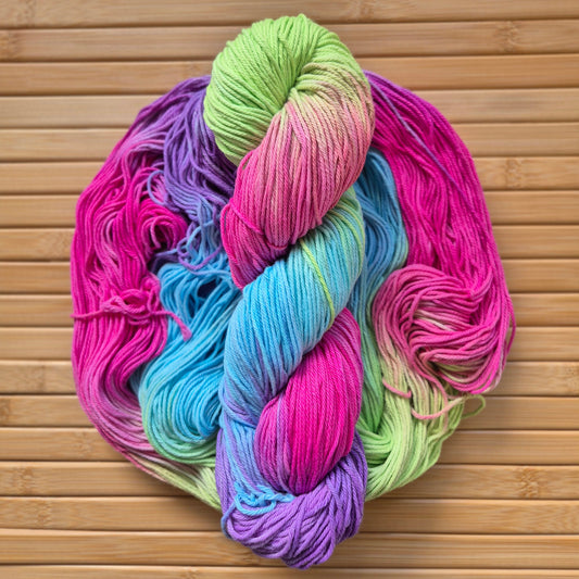 Aurora Borealis – Hand Dyed 100% Cotton Yarn | 8ply