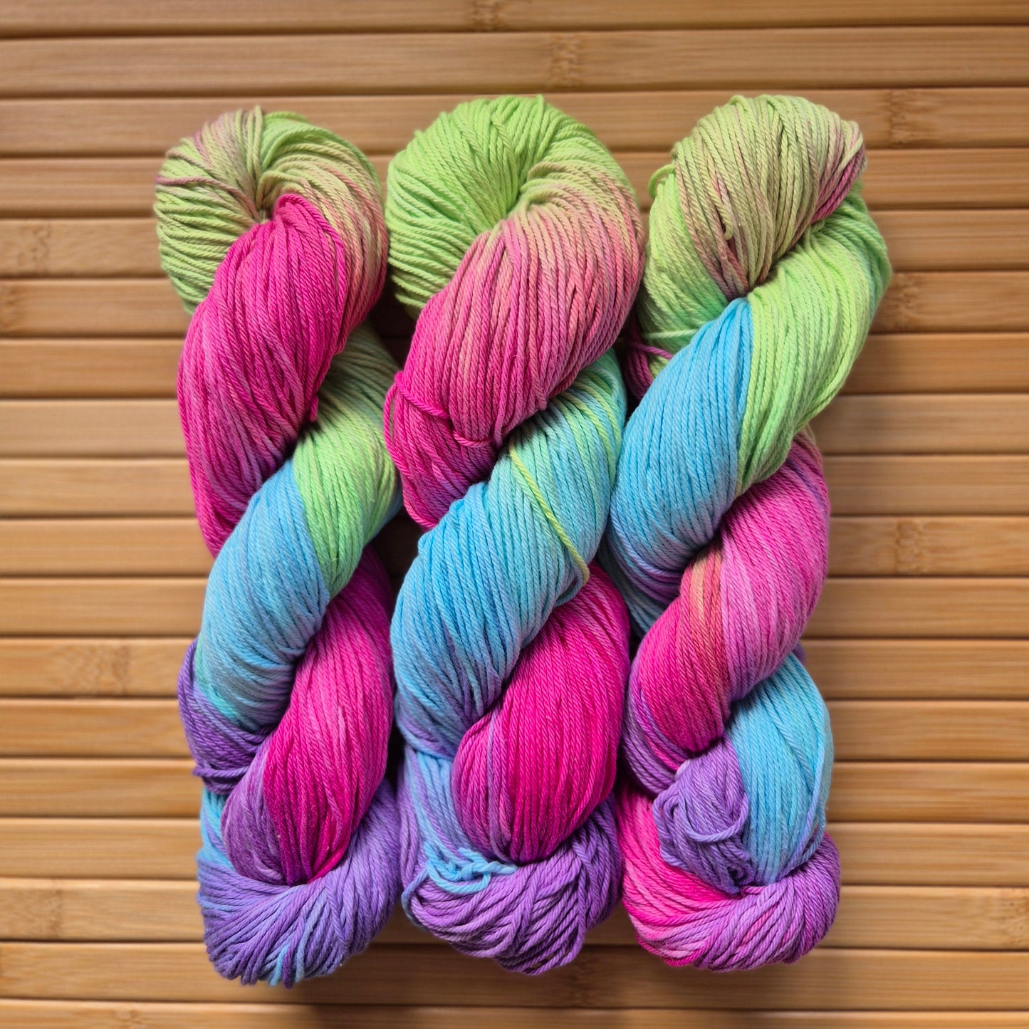 Aurora Borealis – Hand Dyed 100% Cotton Yarn | 8ply