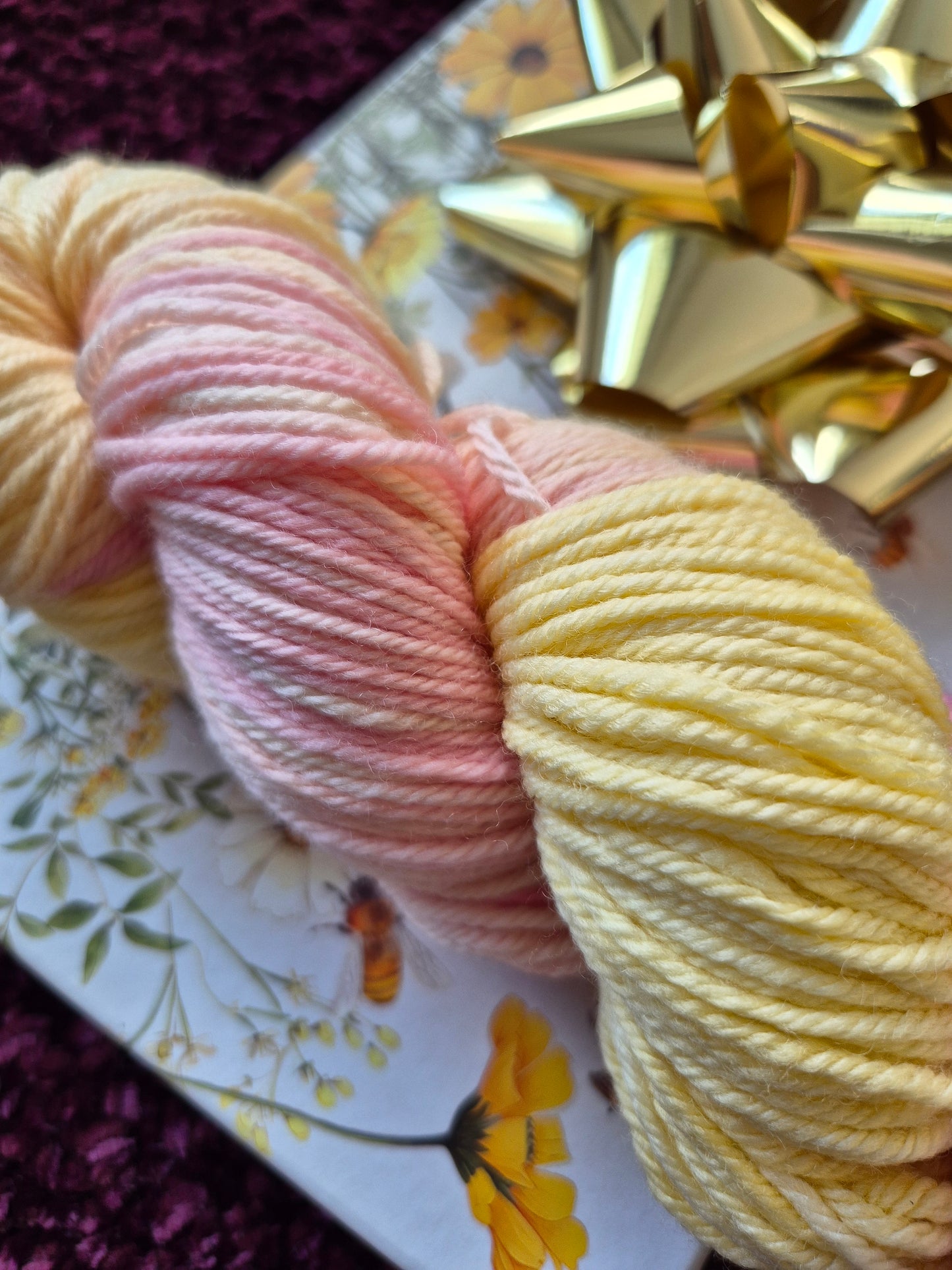 Cotton Candy – Hand Dyed 100% Merino Wool | 8ply & 4ply Available