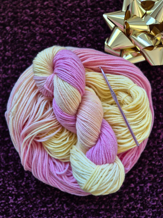 Cotton Candy – Hand Dyed 100% Merino Wool | 8ply & 4ply Available