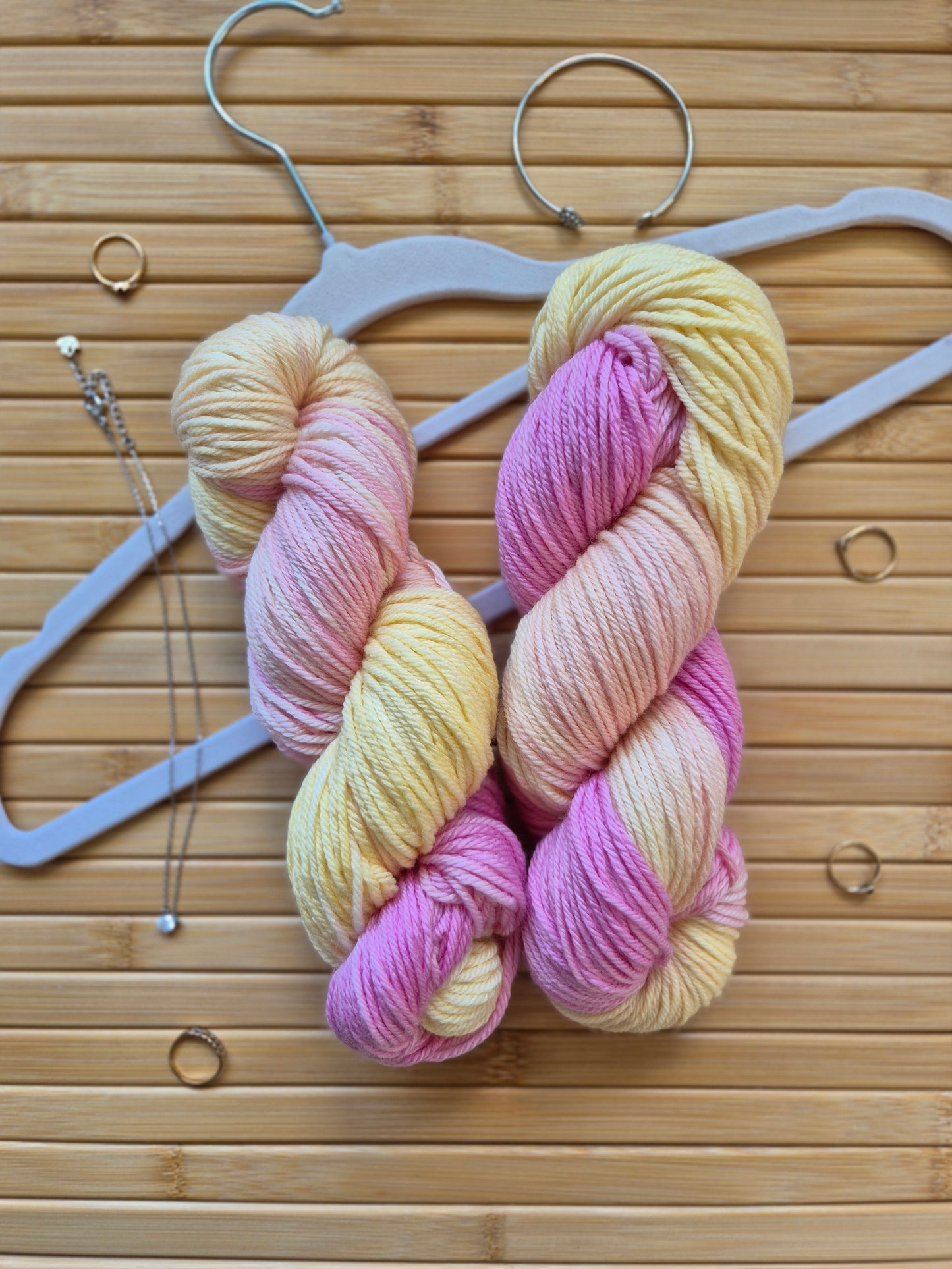 Cotton Candy – Hand Dyed 100% Merino Wool | 8ply & 4ply Available