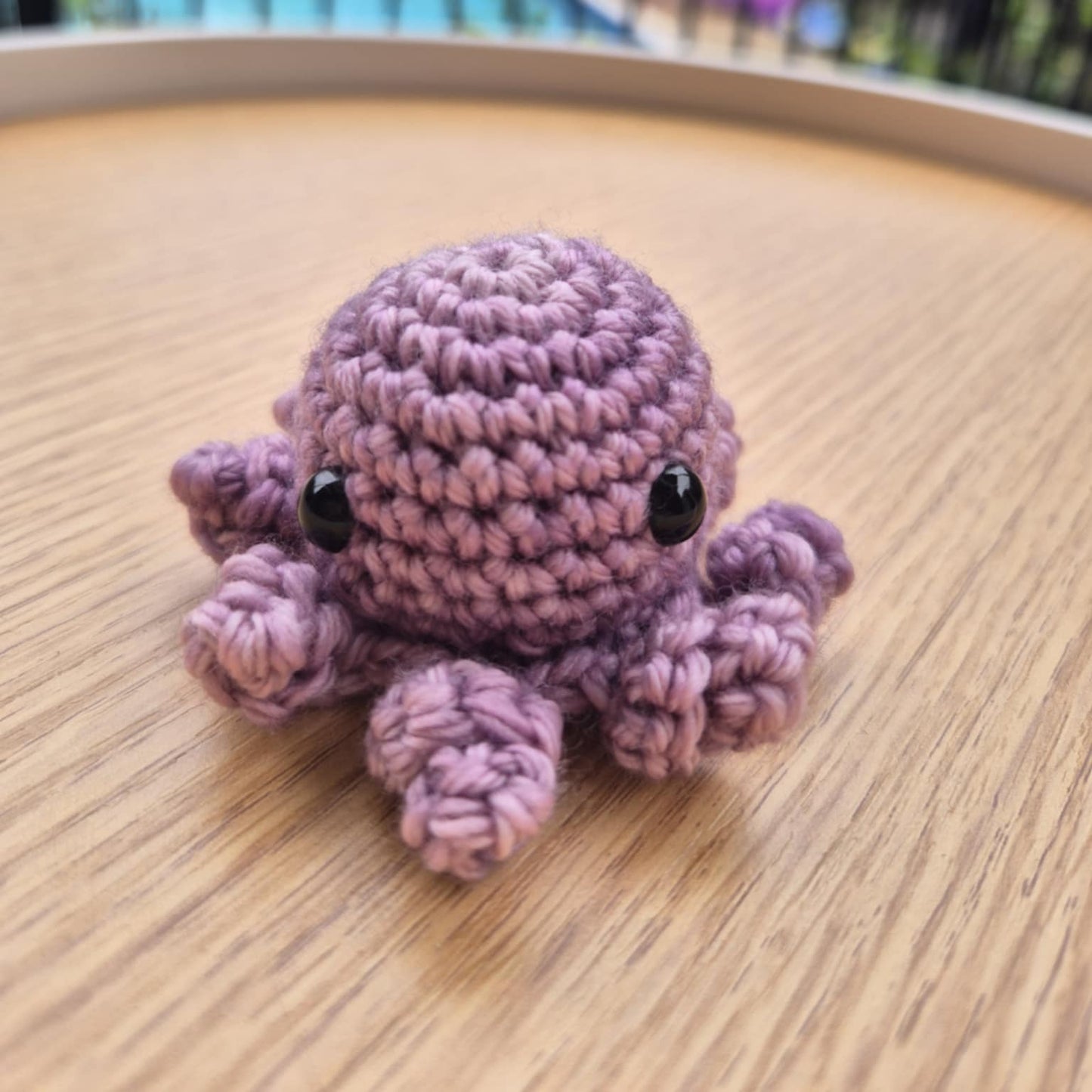 DIY Octopus Crochet Kit – Beginner-Friendly Amigurumi (Purple Hand Dyed Merino Wool)
