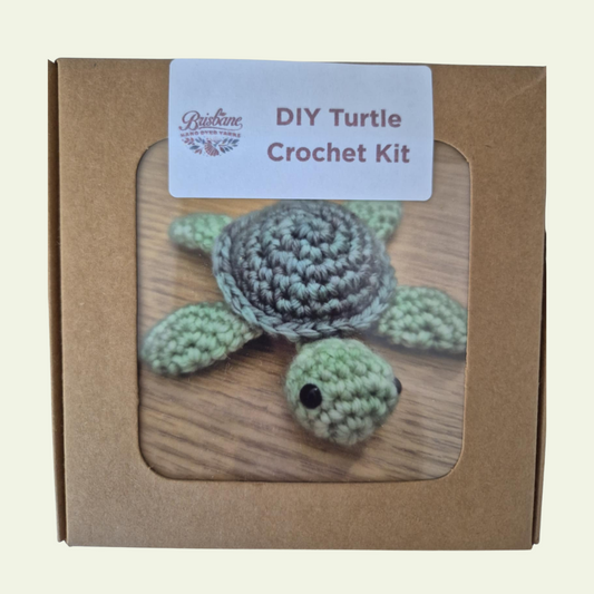 DIY Turtle Crochet Kit – Beginner-Friendly Amigurumi (Hand Dyed Merino Wool)