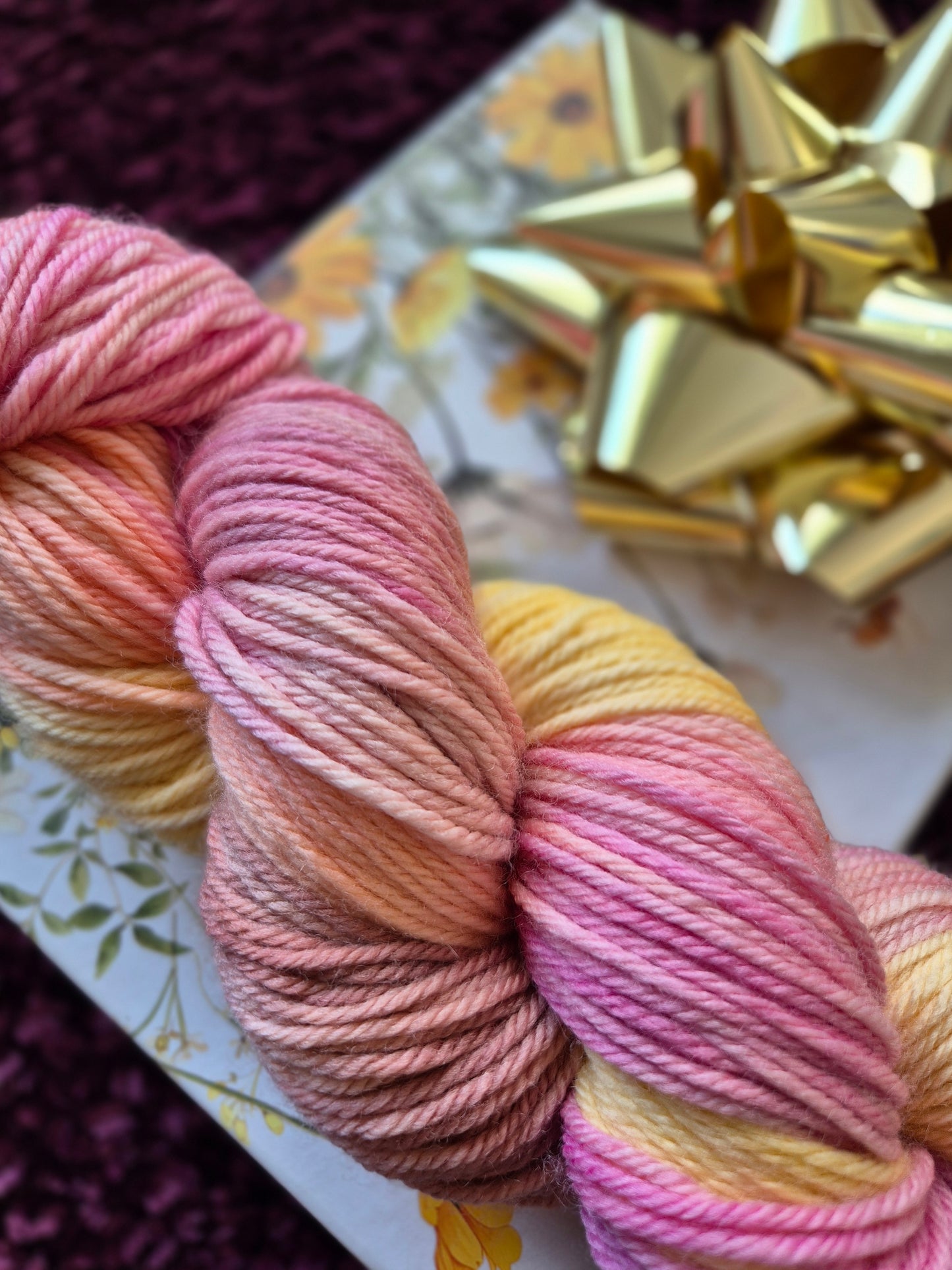 Mango Tango – Hand Dyed 100% Merino Wool | 8ply & 4ply Available