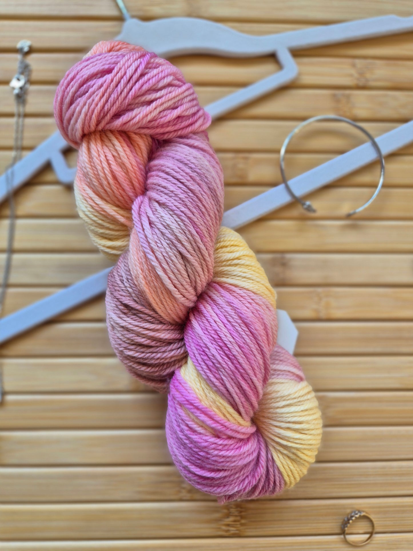 Mango Tango – Hand Dyed 100% Merino Wool | 8ply & 4ply Available