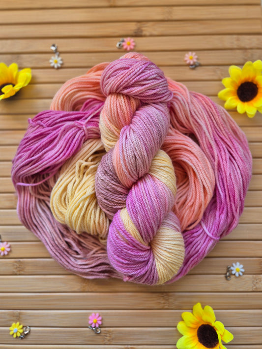 Mango Tango – Hand Dyed 100% Merino Wool | 8ply & 4ply Available