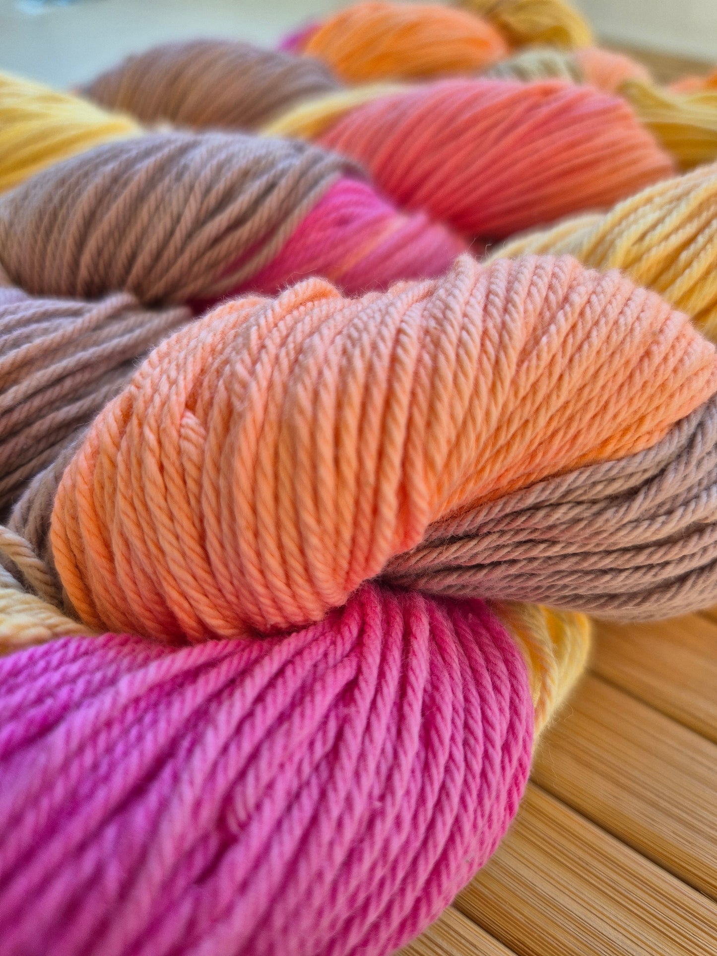 Mango Tango – Hand Dyed 100% Cotton Yarn | 8ply