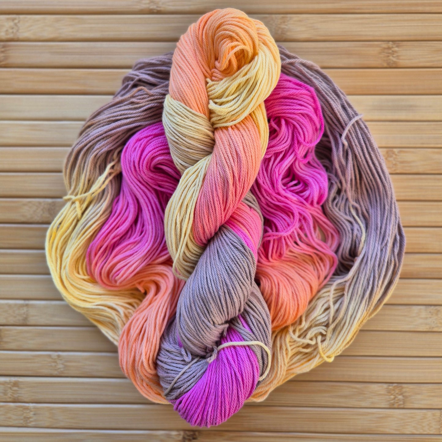 Mango Tango – Hand Dyed 100% Cotton Yarn | 8ply