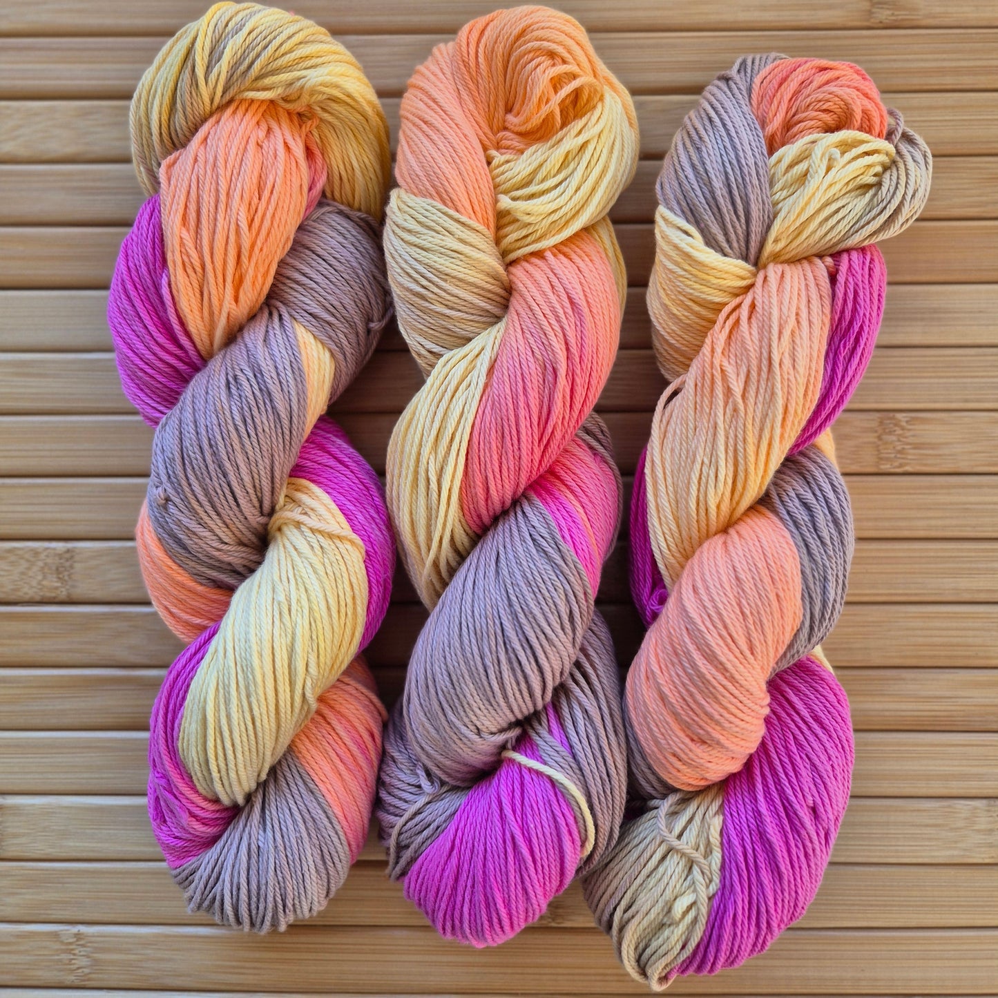 Mango Tango – Hand Dyed 100% Cotton Yarn | 8ply