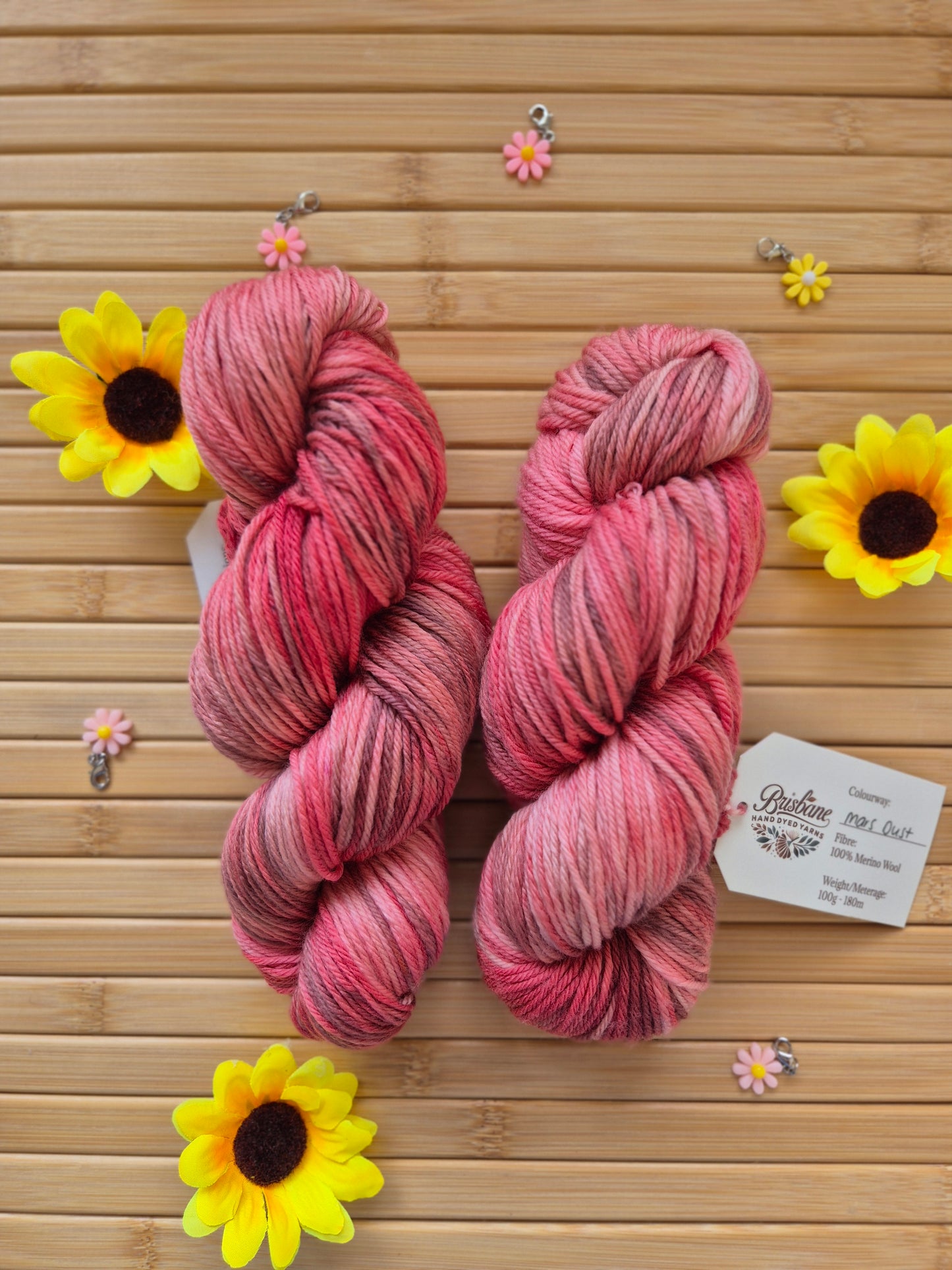 Mars Dust – Hand Dyed 100% Merino Yarn (8ply DK, 100g Skein)