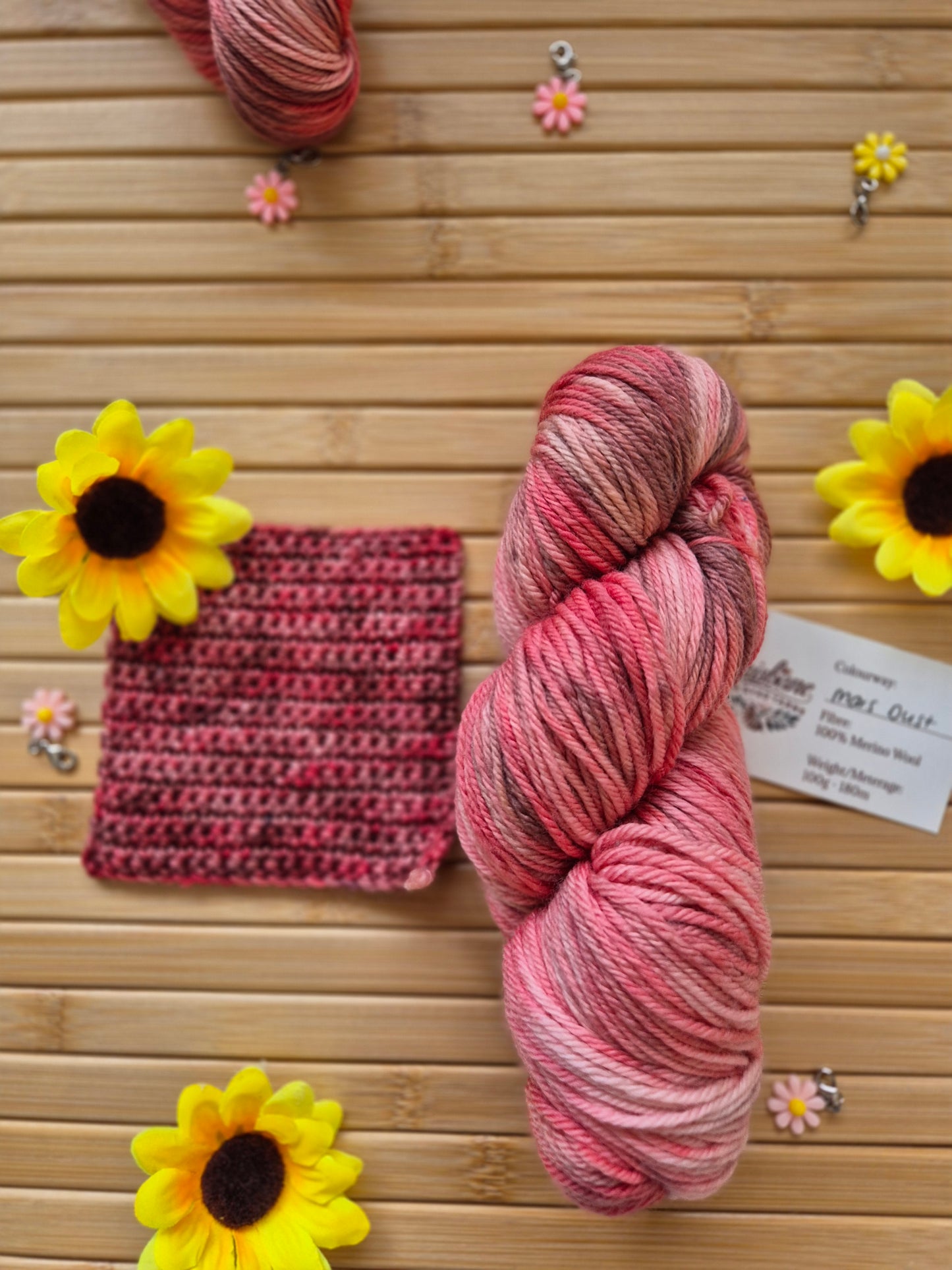 Mars Dust – Hand Dyed 100% Merino Yarn (8ply DK, 100g Skein)