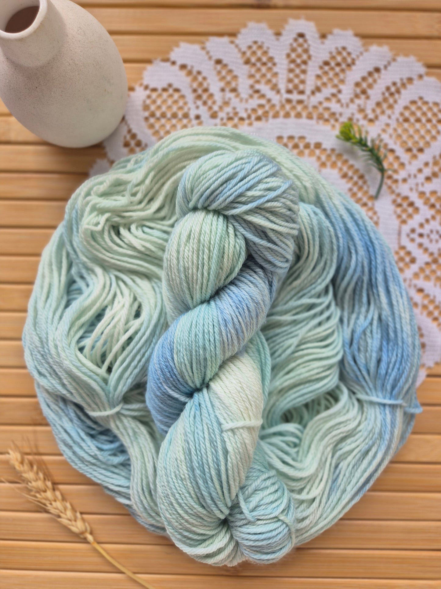 Sea Foam – Hand Dyed 100% Merino Wool | 8ply & 4ply Available