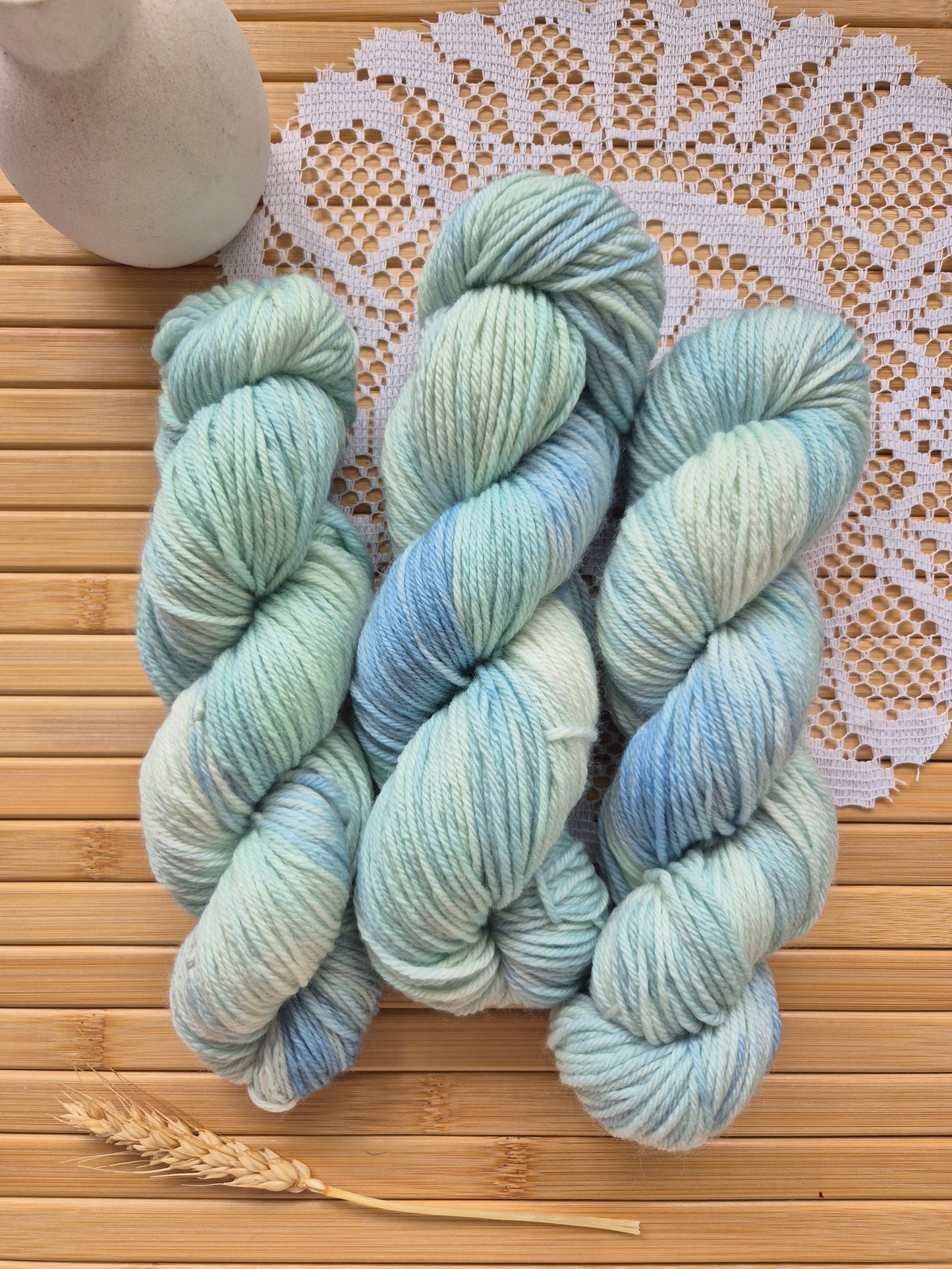 Sea Foam – Hand Dyed 100% Merino Wool | 8ply & 4ply Available