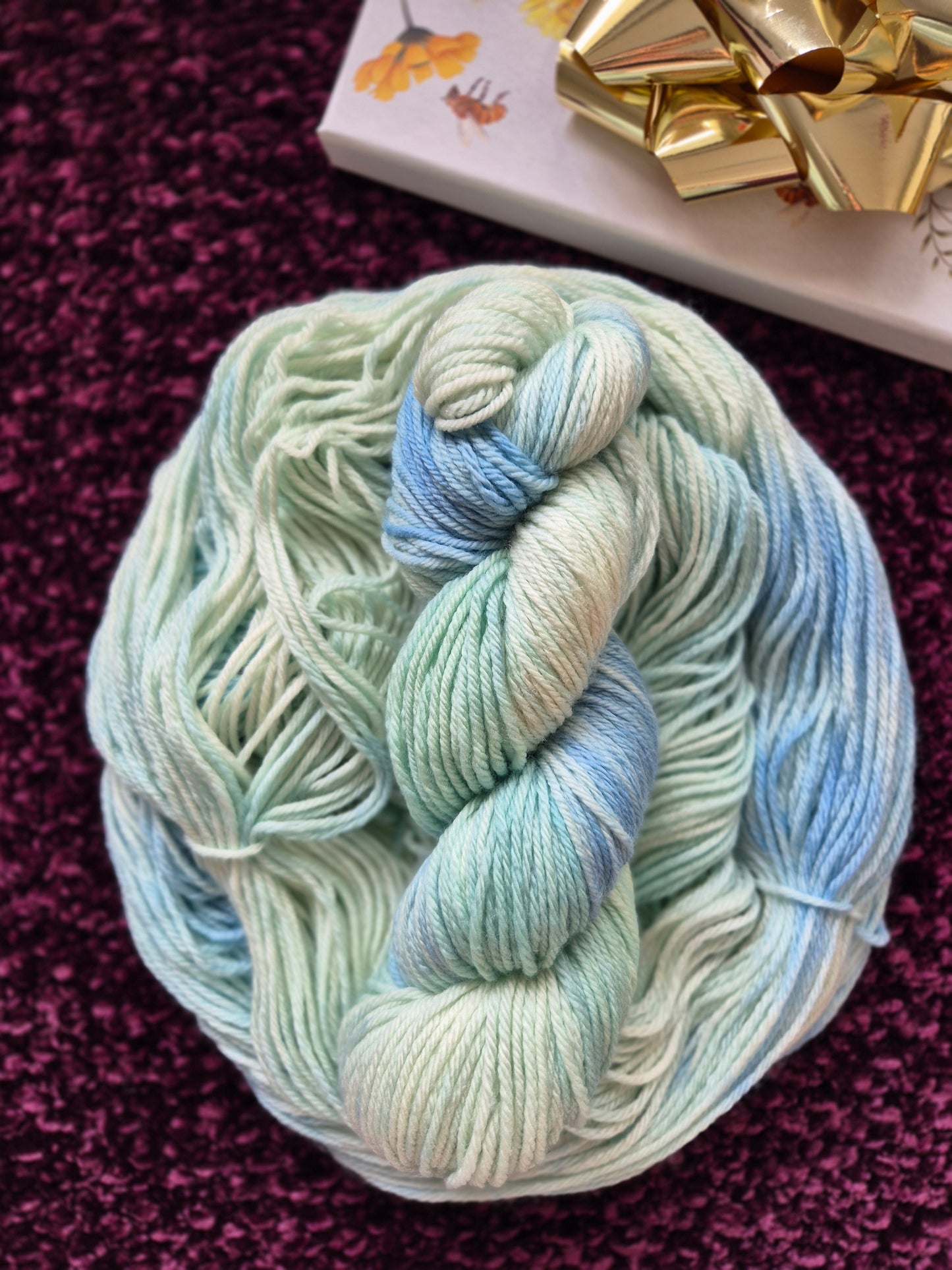 Sea Foam – Hand Dyed 100% Merino Wool | 8ply & 4ply Available