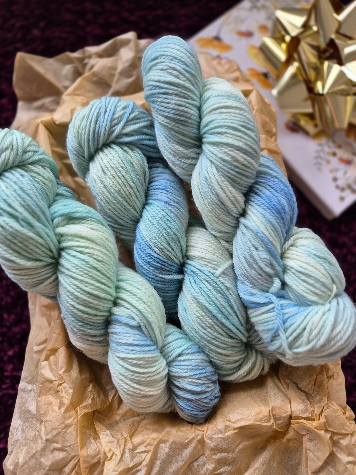 Sea Foam – Hand Dyed 100% Merino Wool | 8ply & 4ply Available