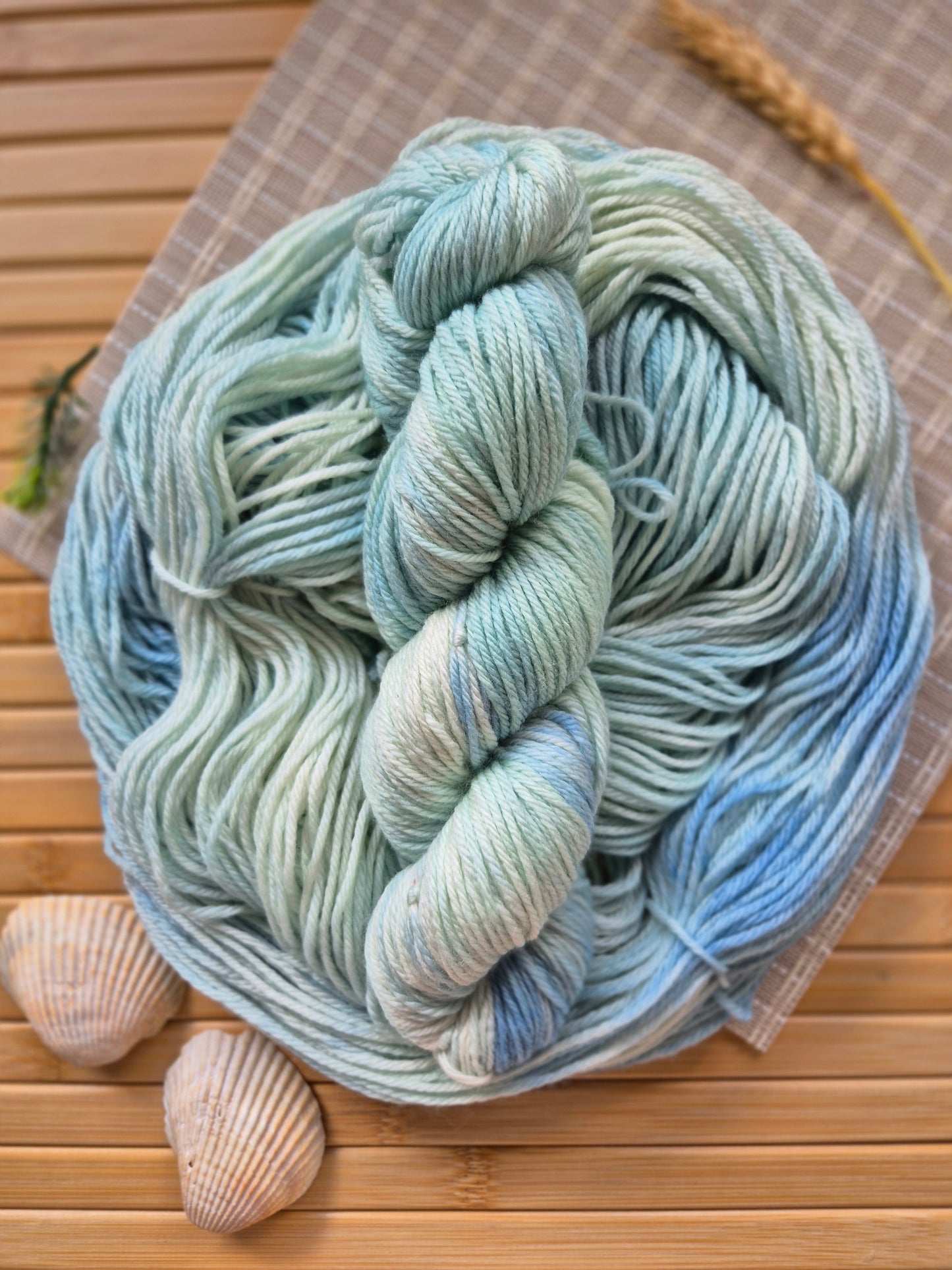 Sea Foam – Hand Dyed 100% Merino Wool | 8ply & 4ply Available