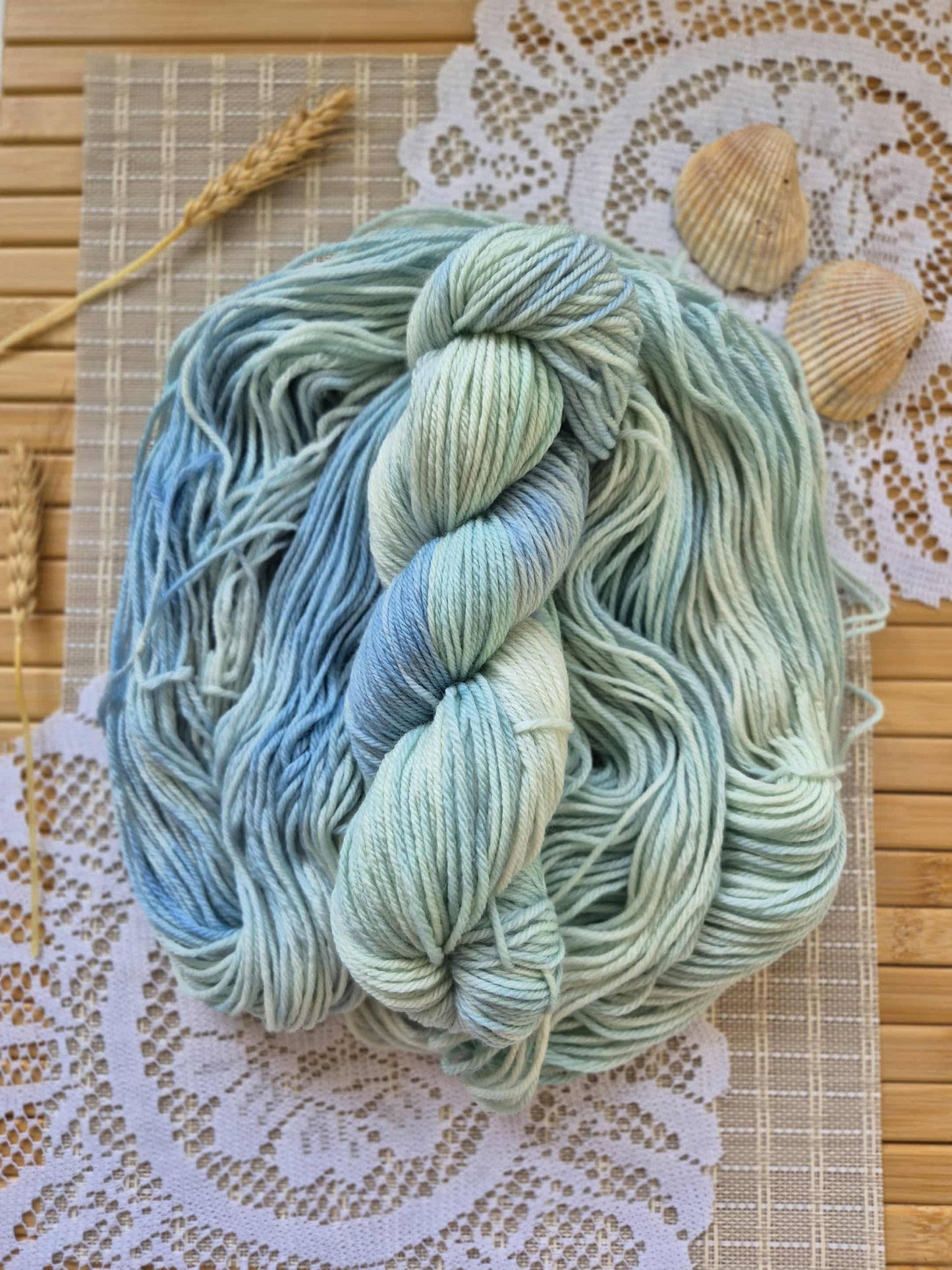 Sea Foam – Hand Dyed 100% Merino Wool | 8ply & 4ply Available