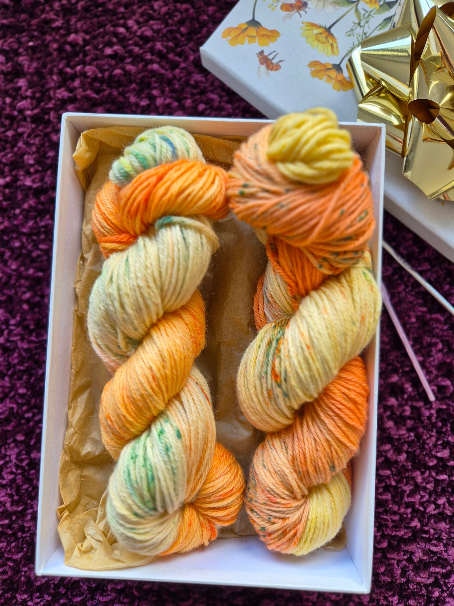 Sun Conure – Hand Dyed 100% Merino Wool | 8ply & 4ply Available