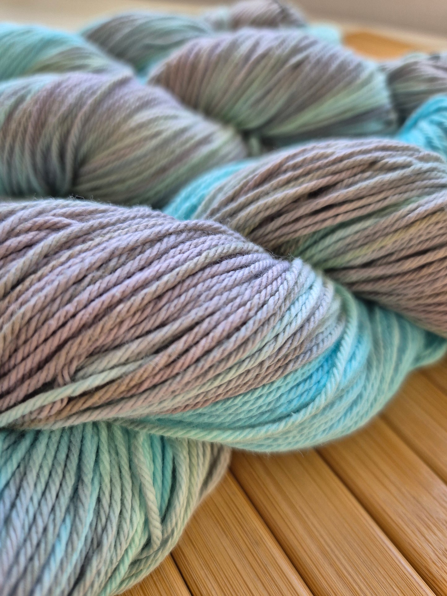 Turquoise Latte – Hand Dyed 100% Cotton Yarn | 8ply