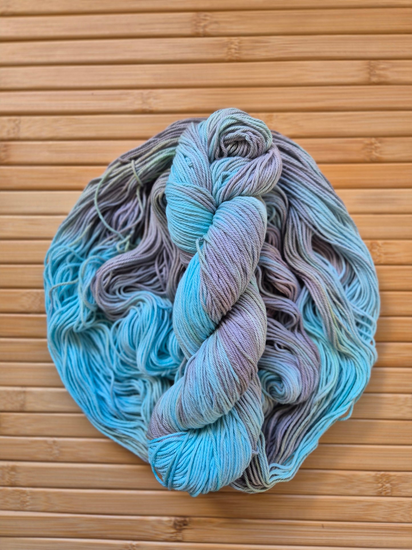 Turquoise Latte – Hand Dyed 100% Cotton Yarn | 8ply