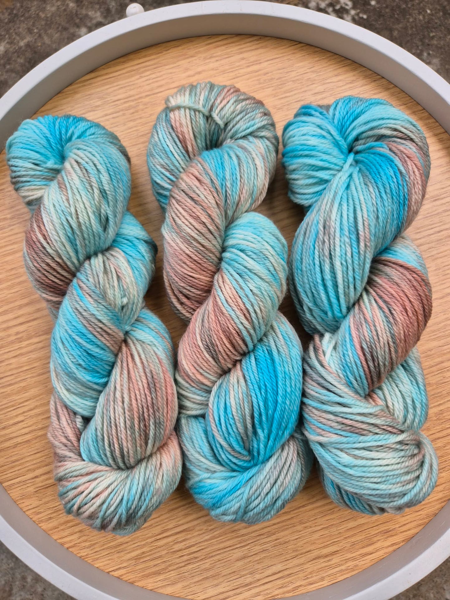 Turquoise Latte – Hand Dyed 100% Merino Wool | 8ply & 4ply Available