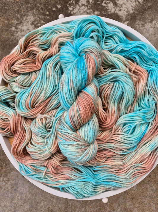 Turquoise Latte – Hand Dyed 100% Merino Wool | 8ply & 4ply Available