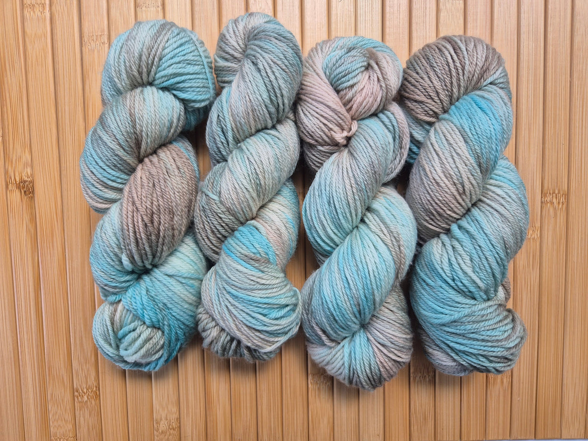 SALE - Turquoise Latte - 100% Superwash Merino 8ply